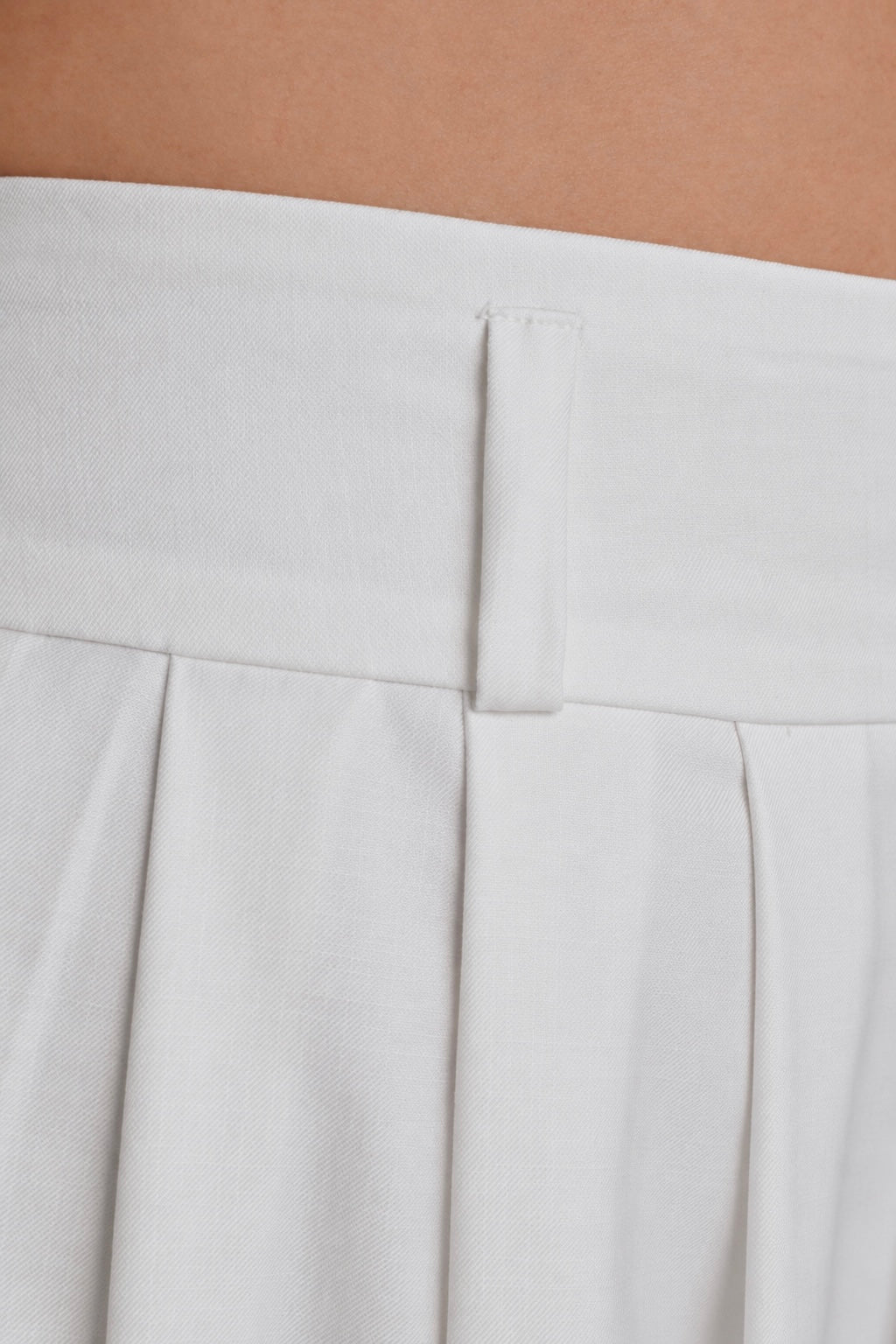 Pleated Maxi Skirt White