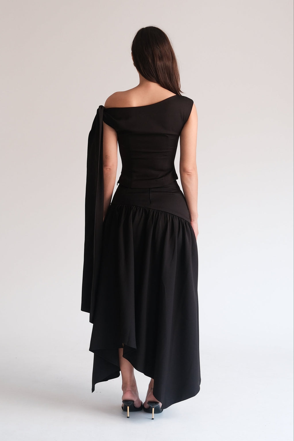 Noelle Bow Top Black