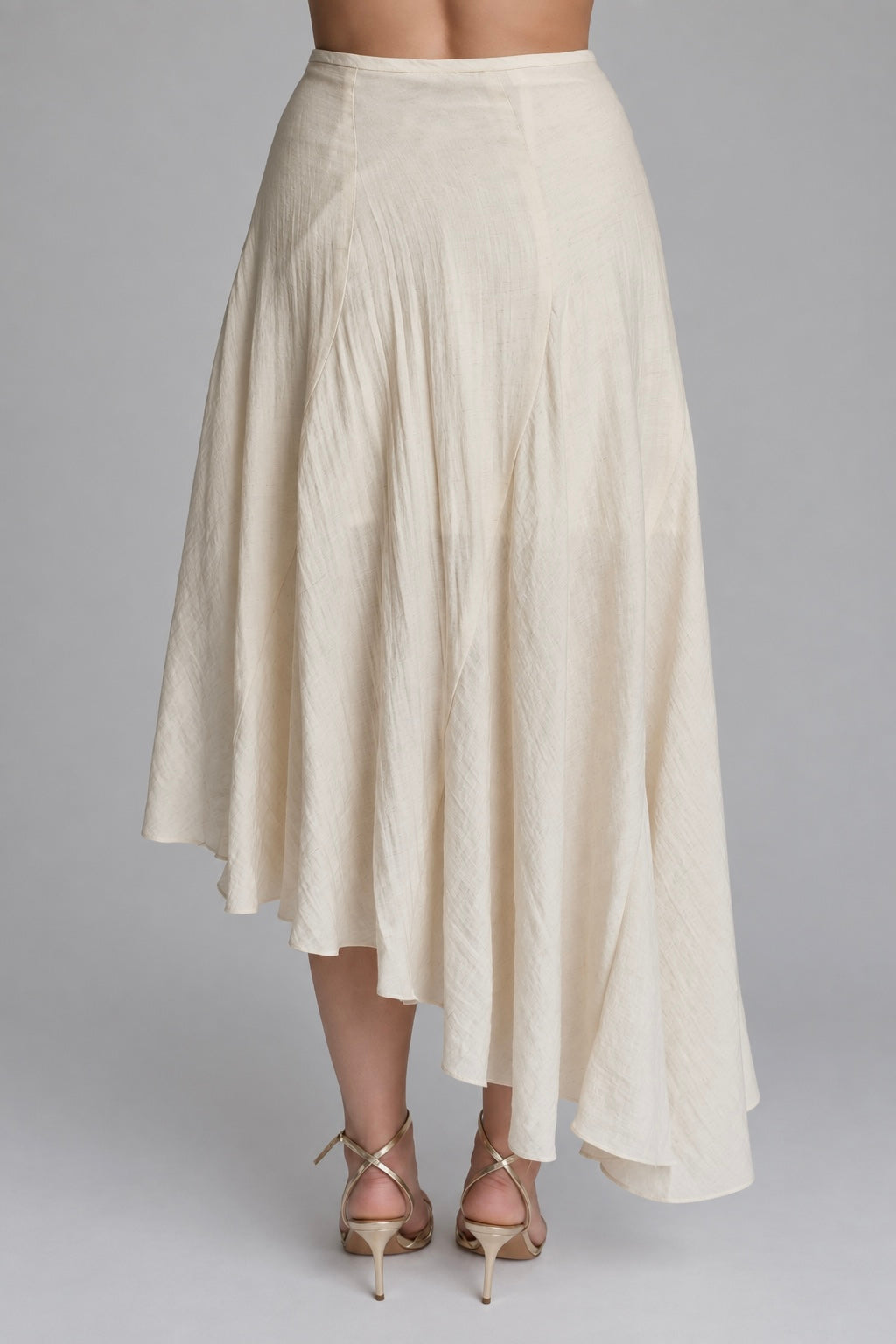 Asymmetric Skirt Cream