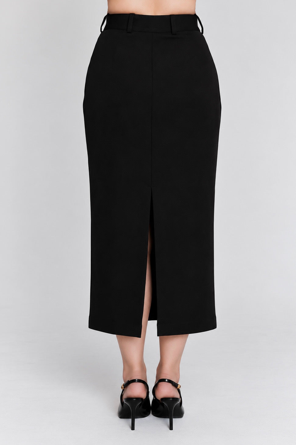 Midi Pencil Skirt Black