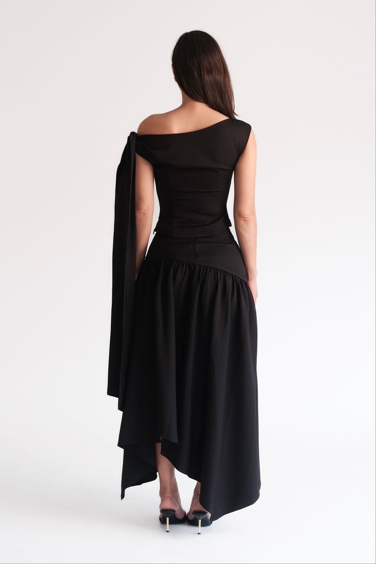 Noelle Bow Top Black