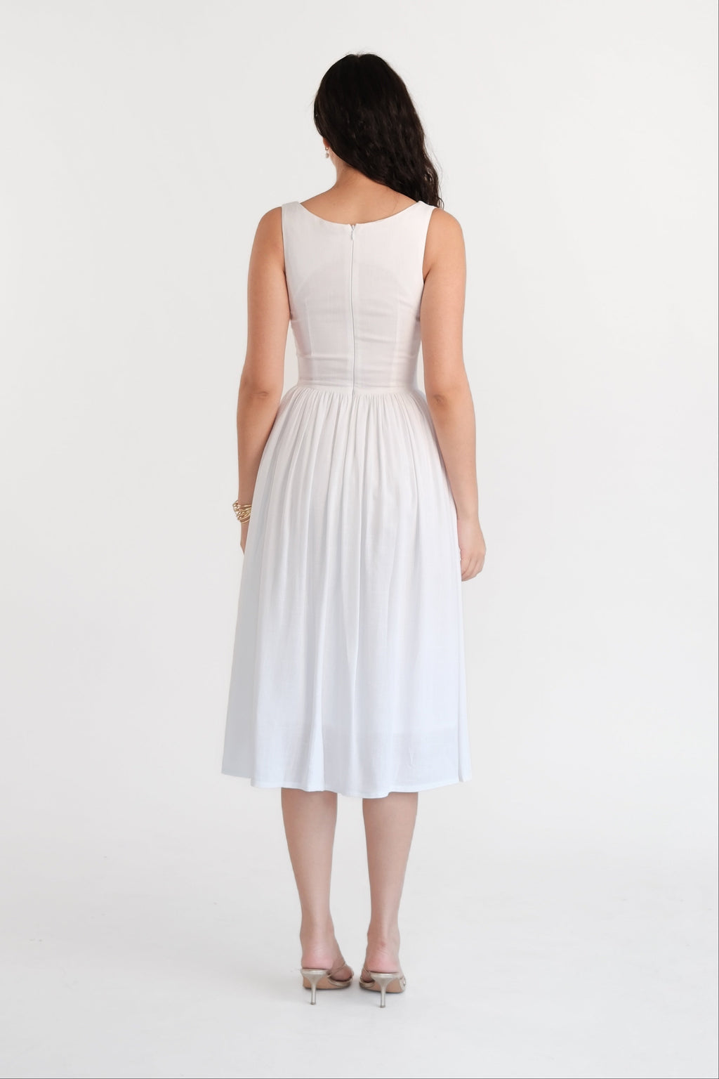 Summer Haze Midi Dress White