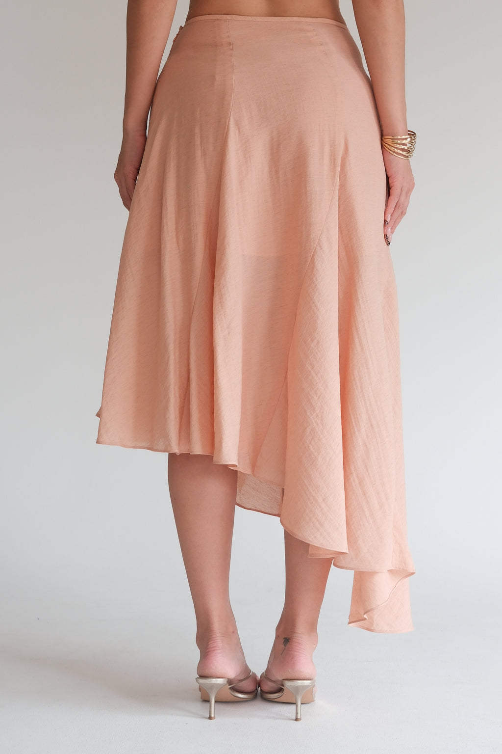 Asymmetric Skirt Orange