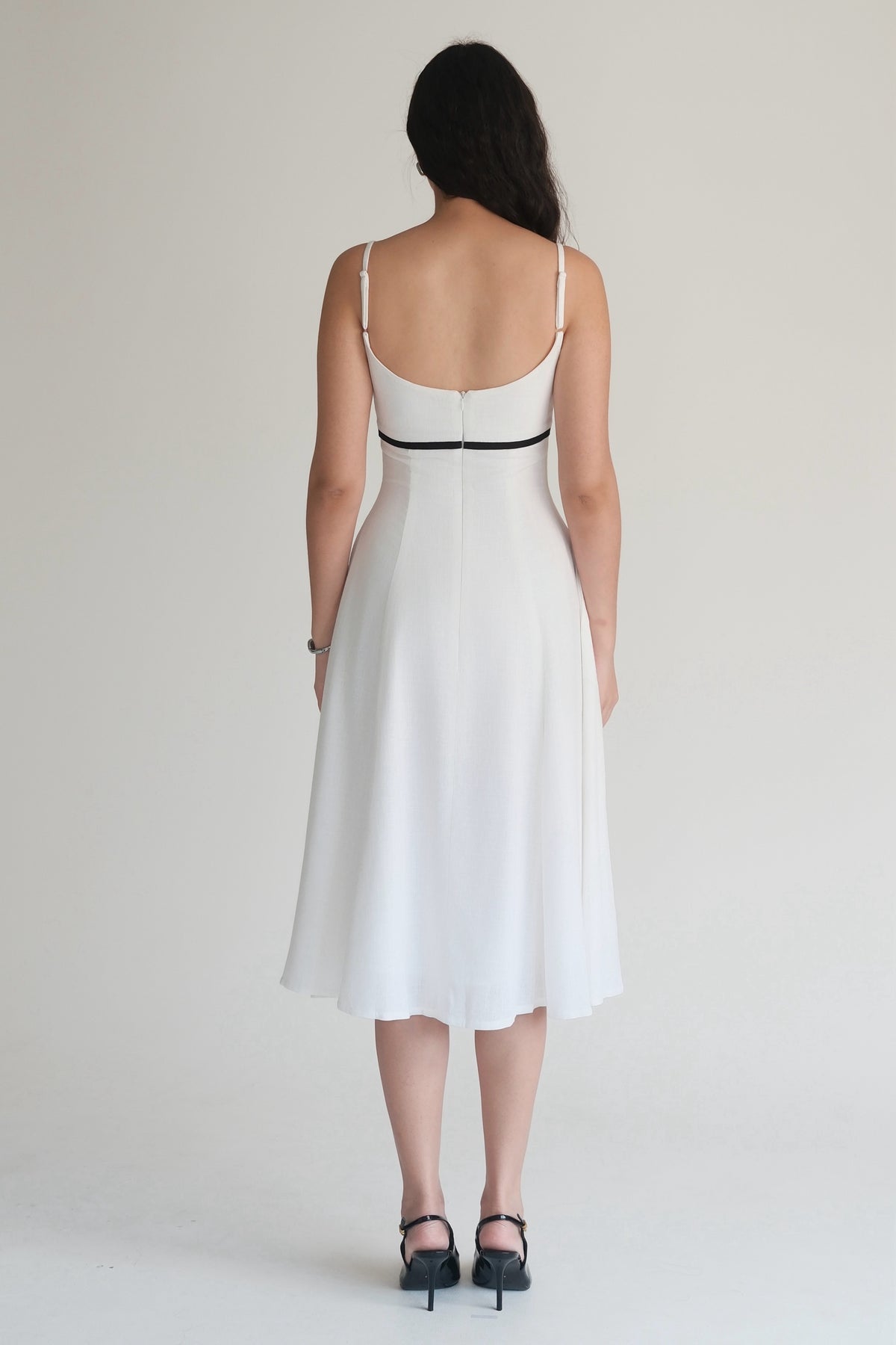 Amélie Dress White with Black