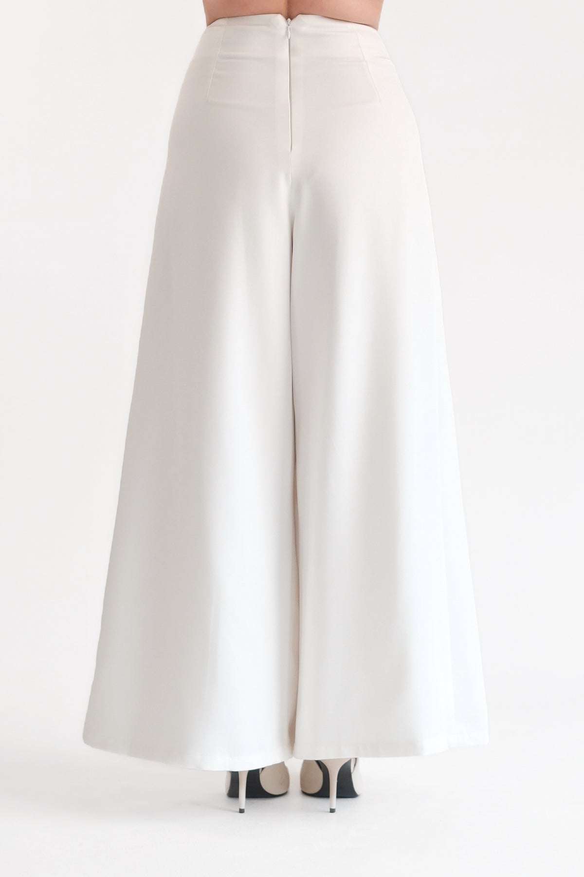 Pleated Pants White