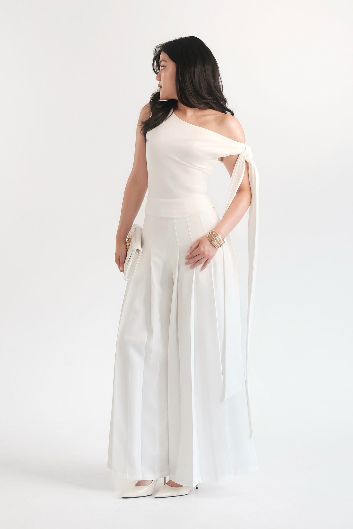 Noelle Bow Top White