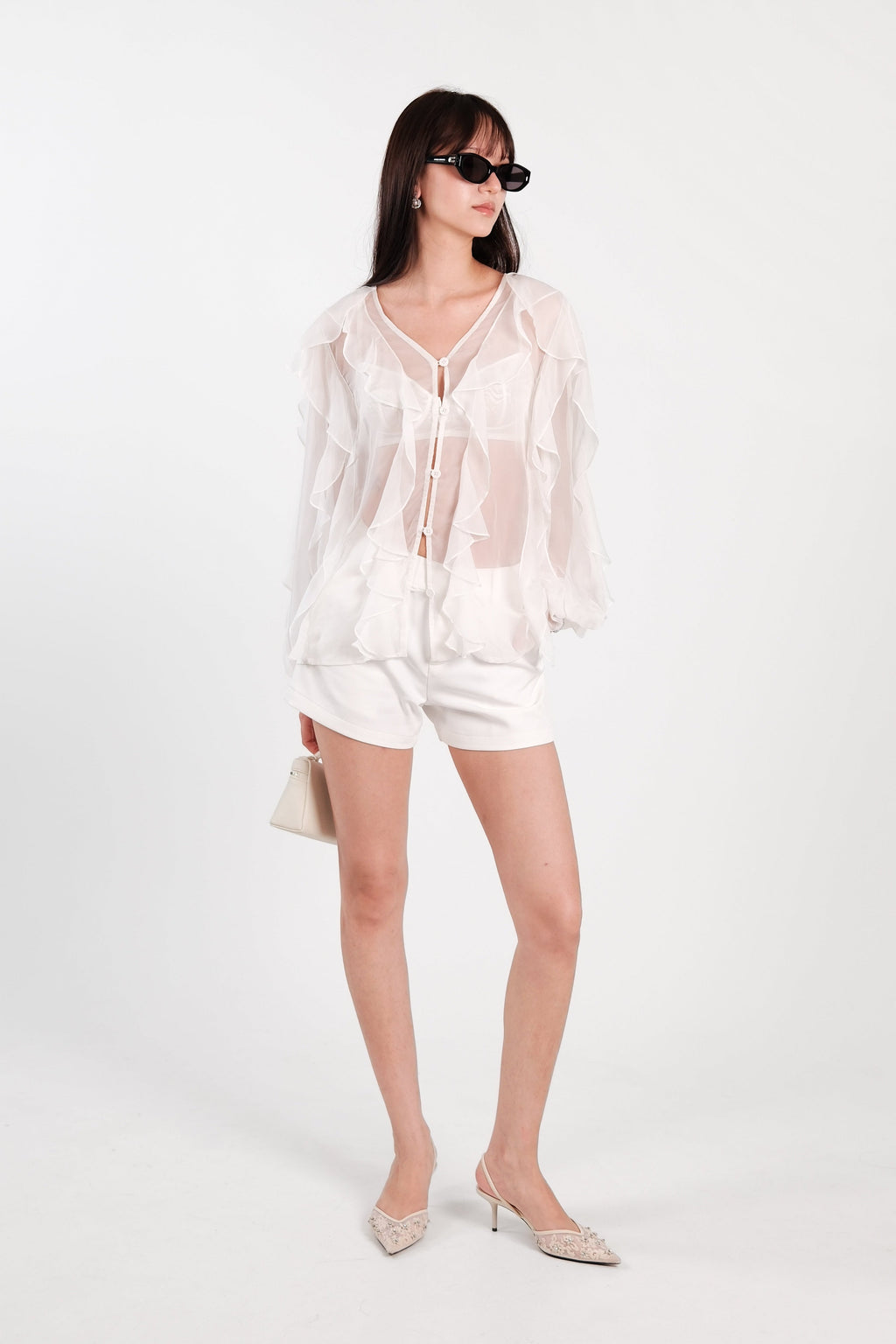 Reverie Ruffle Blouse White