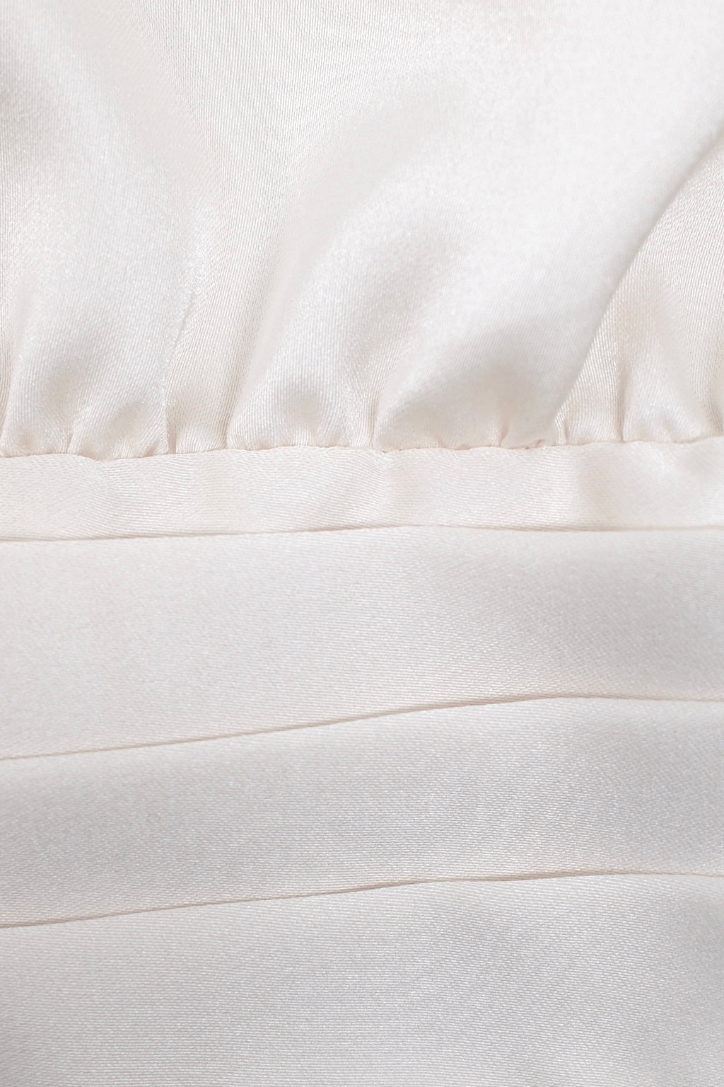 Satin Drape Waist Top Cream