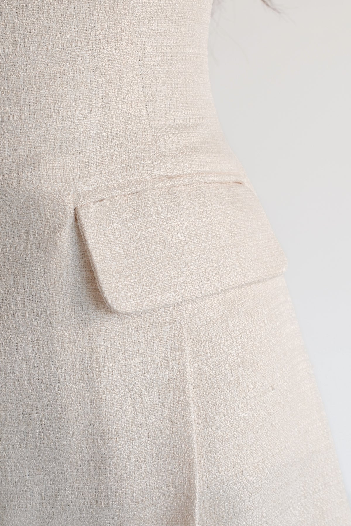 Blair Mini Dress Cream (Tweed)