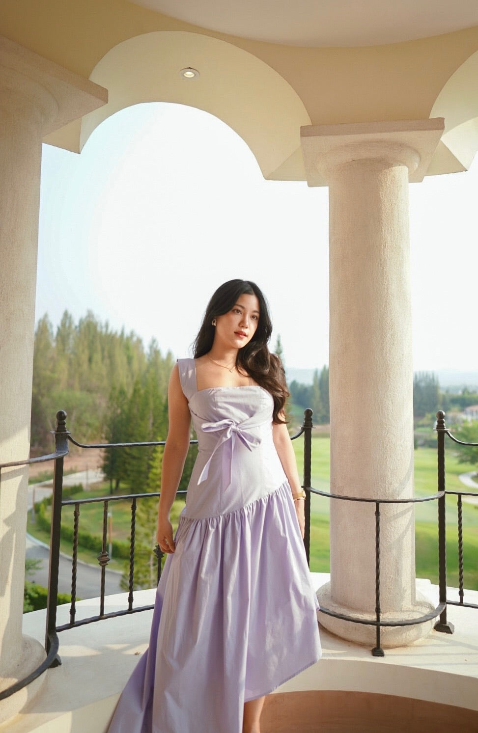 ASYMMETRIC MIDI DRESS