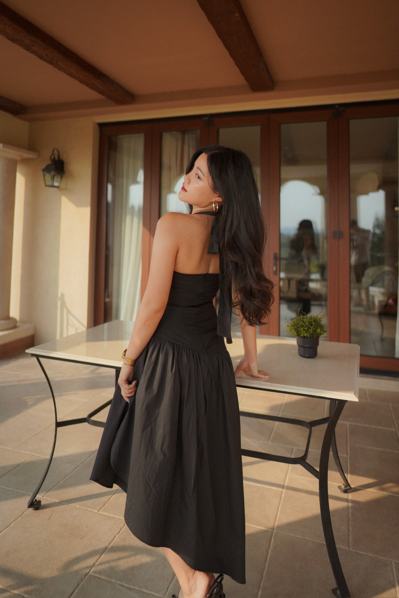ASYMMETRIC MIDI DRESS