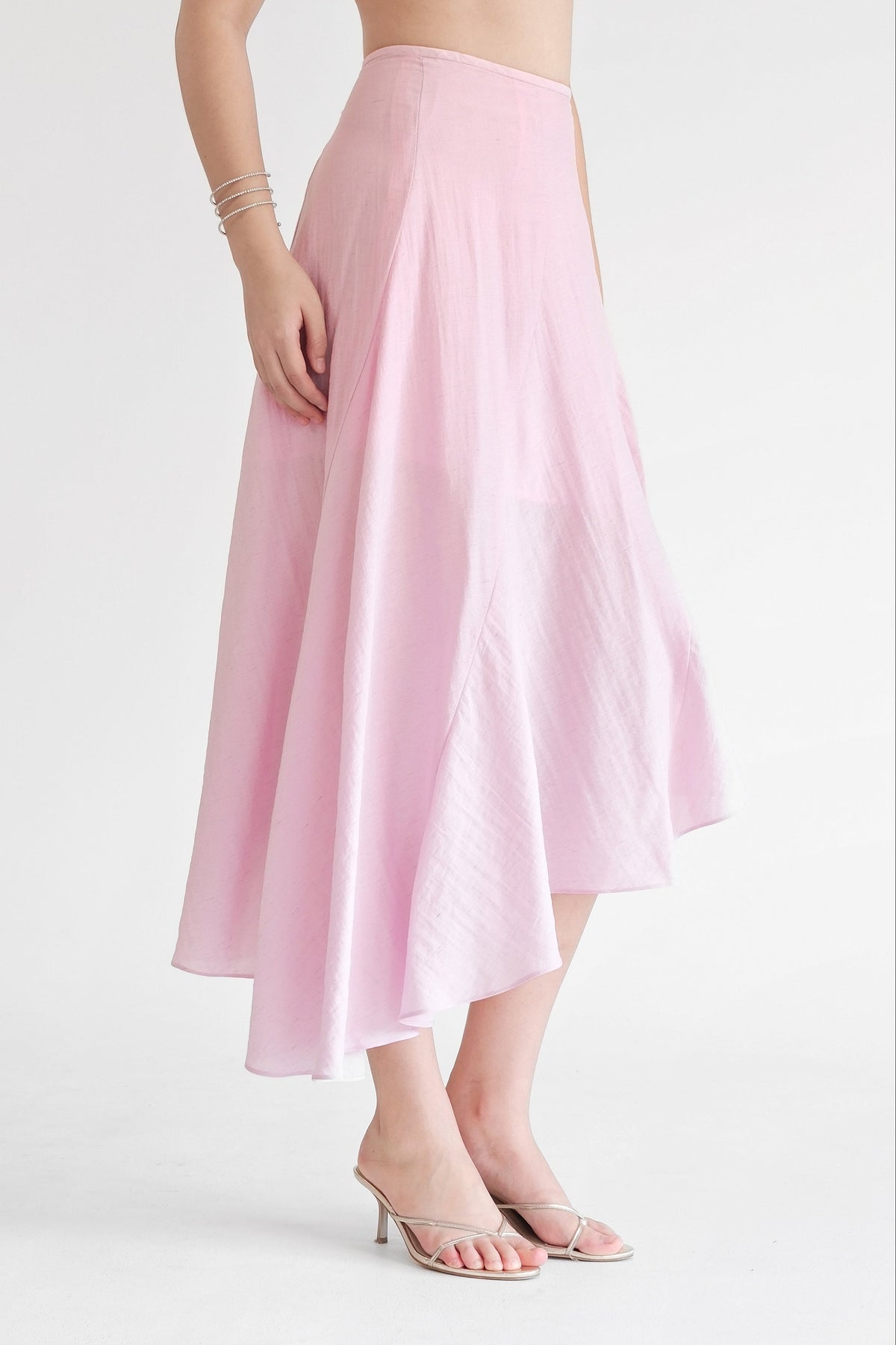 Asymmetric Skirt Pink
