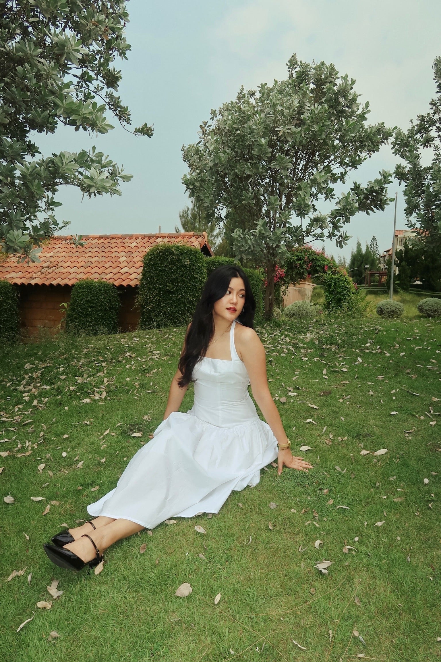 ASYMMETRIC MIDI DRESS