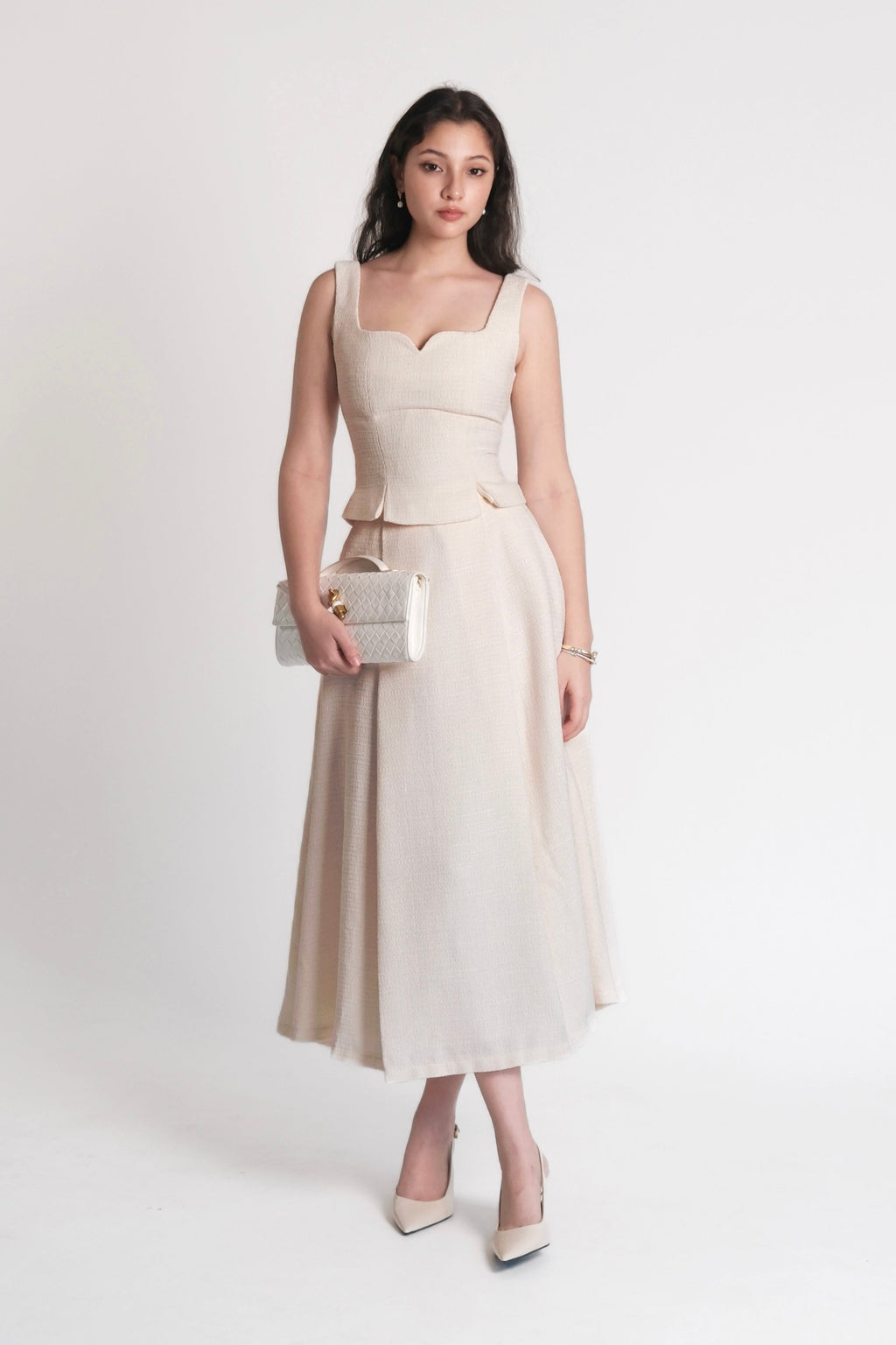 Delphine Maxi Skirt Cream
