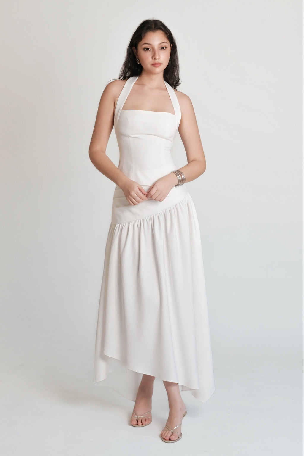 Halter Square Top White