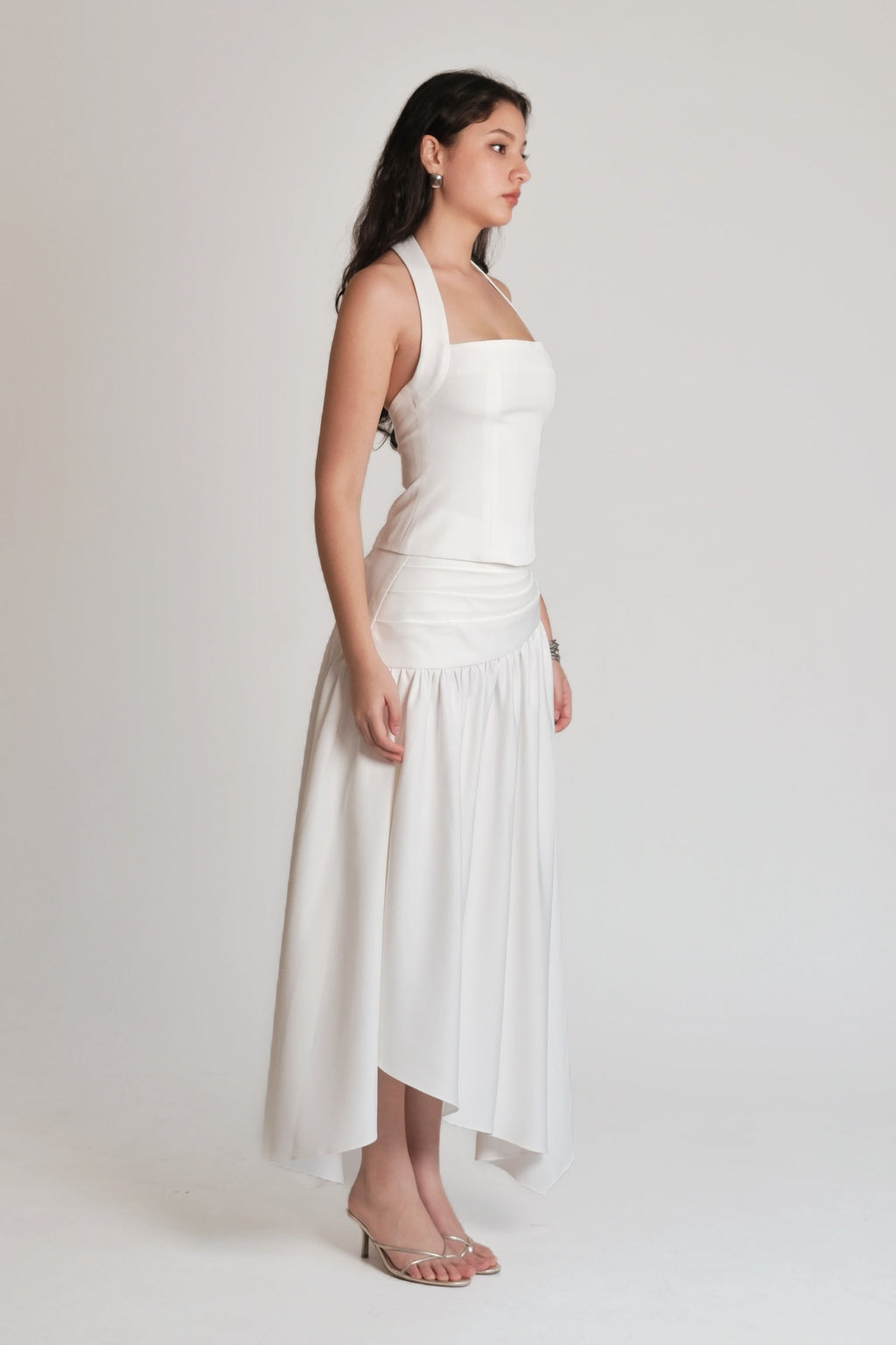 Halter Square Top White