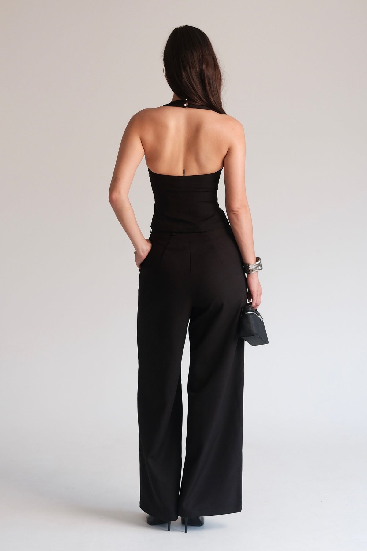 Halter Square Top Black