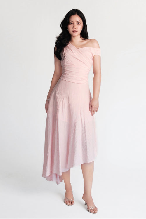 Asymmetric Skirt Pale Pink