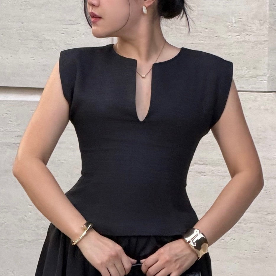 Blair Set - Top & Balloon Skirt in Black by RAVii, handcrafted in Bangkok