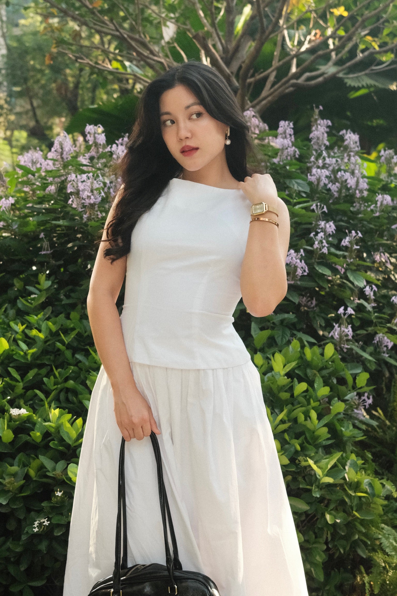 LADY SET - BOAT NECK TOP & MAXI SKIRT
