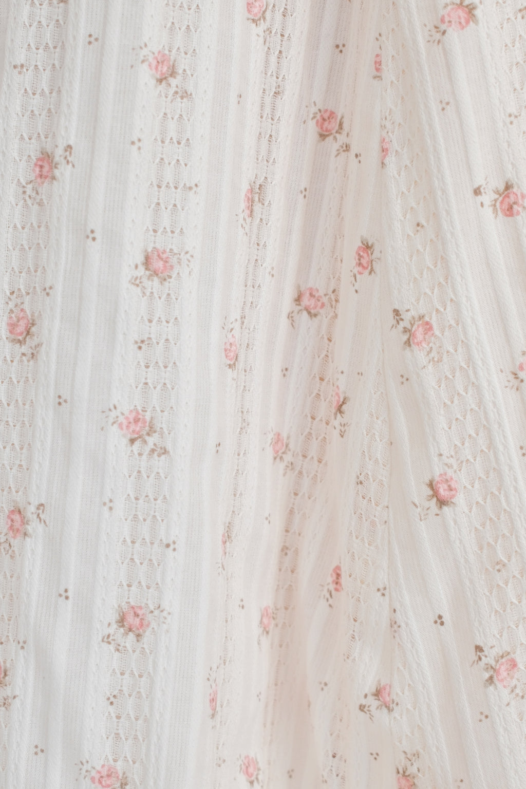 Rosette Midi Skirt Cream Floral