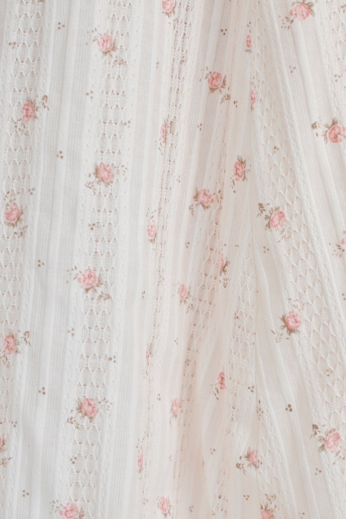 Rosette Midi Skirt Cream Floral