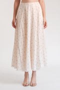 Rosette Maxi Skirt Cream Floral