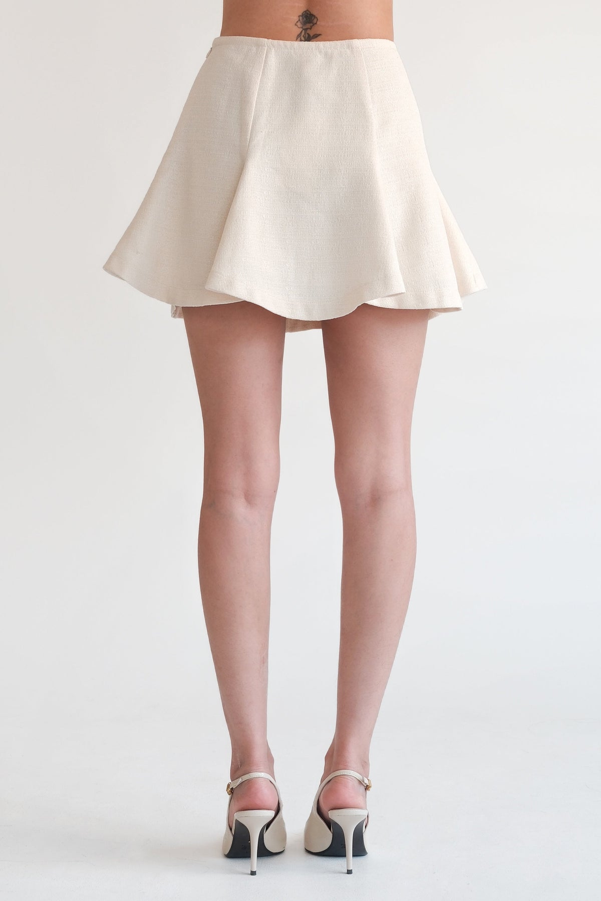 Blair Mini Skirt Cream (Tweed)