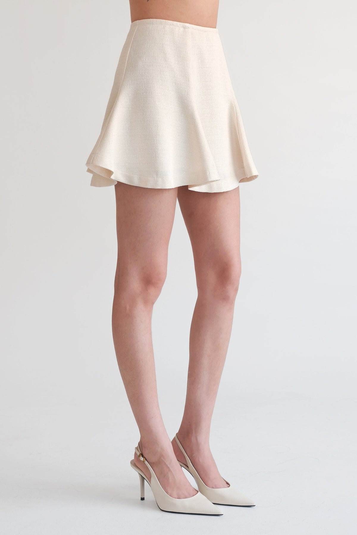 Blair Mini Skirt Cream (Tweed)