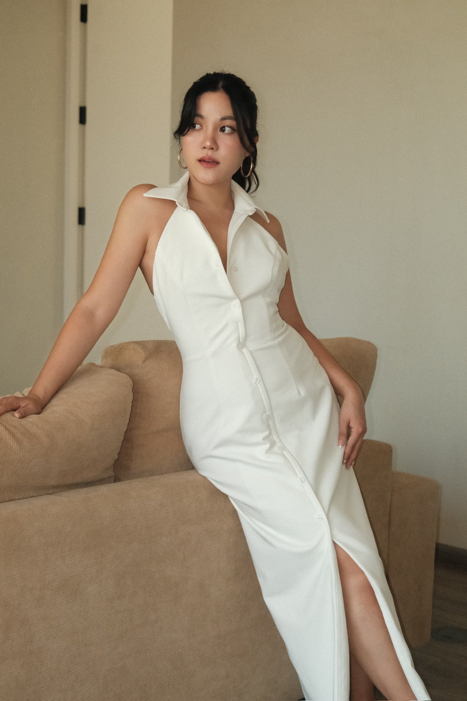 HALTER SHIRT DRESS
