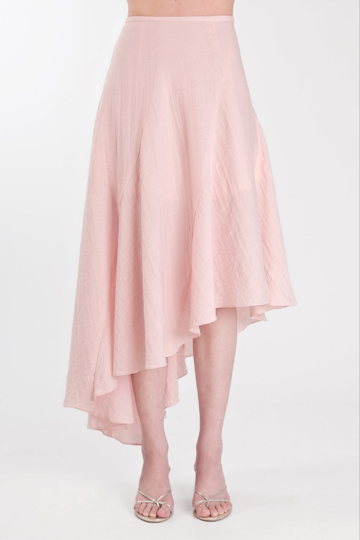 Asymmetric Skirt Pale Pink