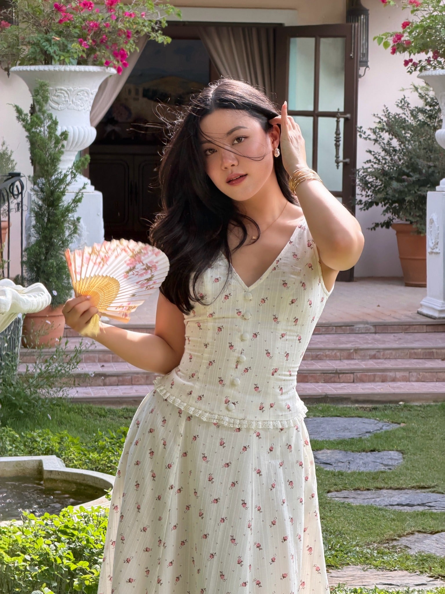 [Pre-Order] Rosette Set - Top & Midi-Maxi Skirt