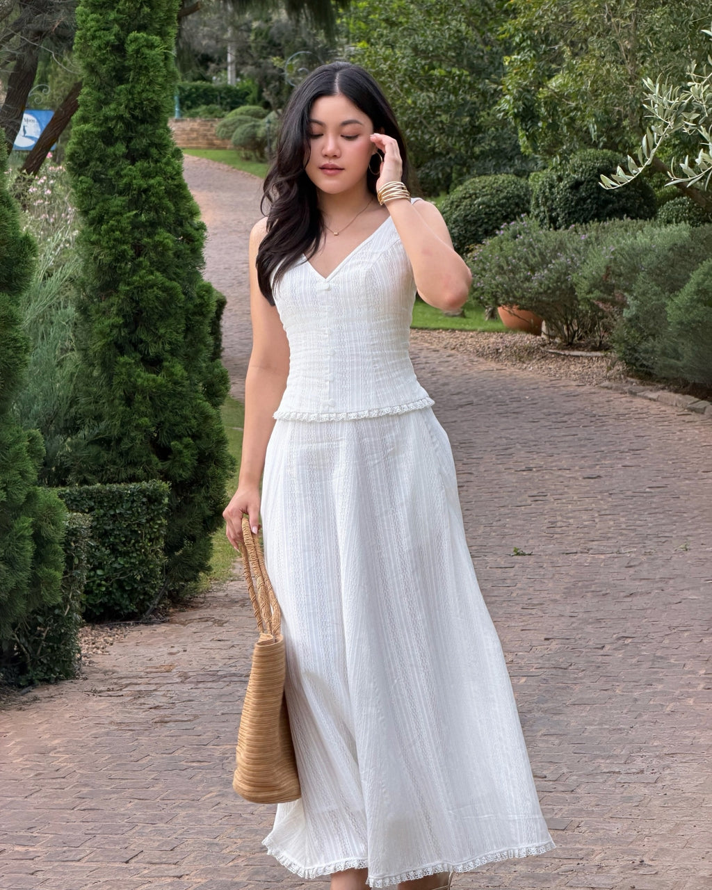 [Pre-Order] Rosette Set - Top & Midi-Maxi Skirt