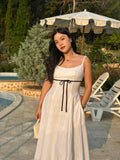 Amélie Dress in White with Black by RAVii, handcrafted in Bangkok