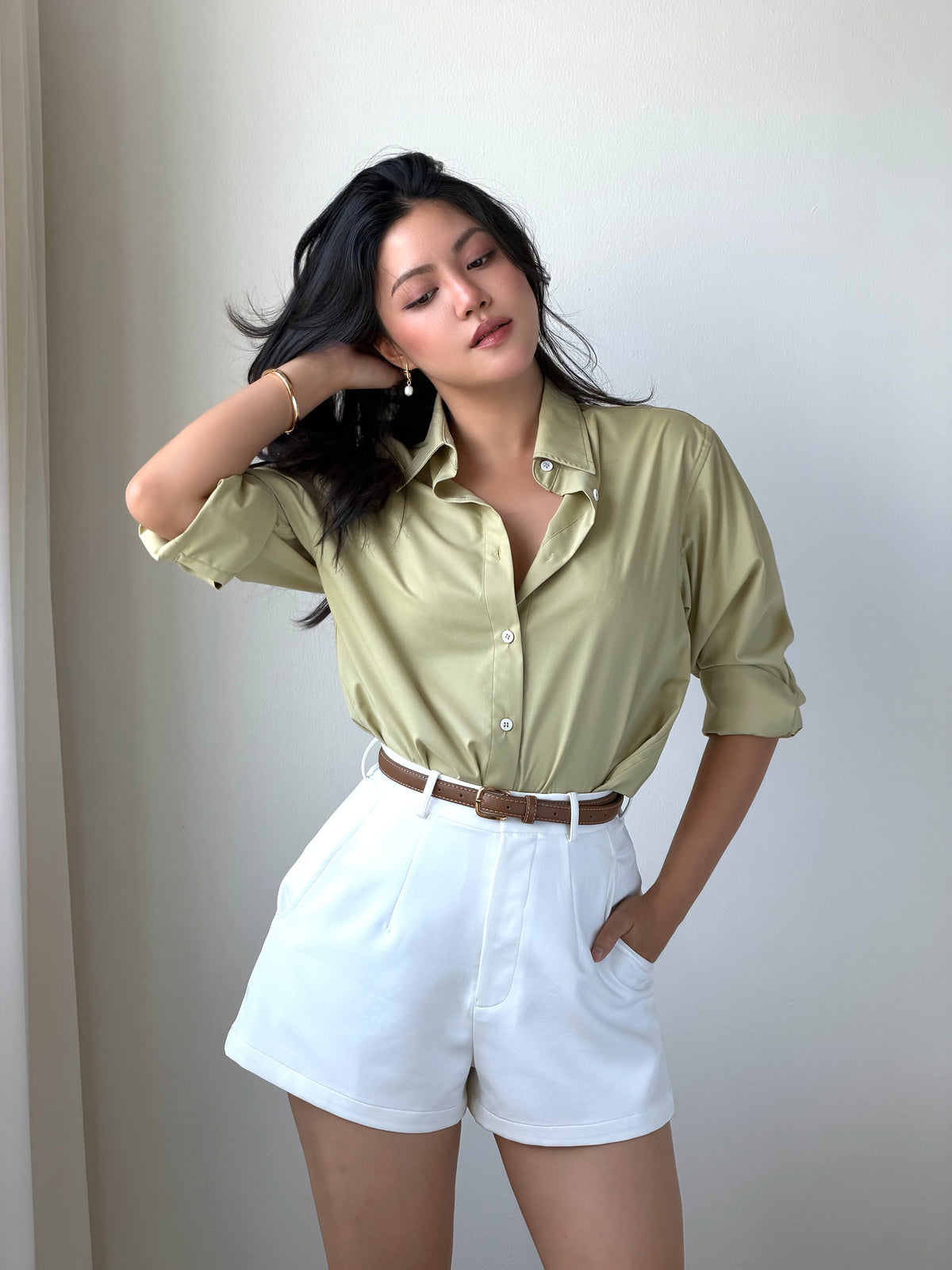 Cotton Shirt Light Green