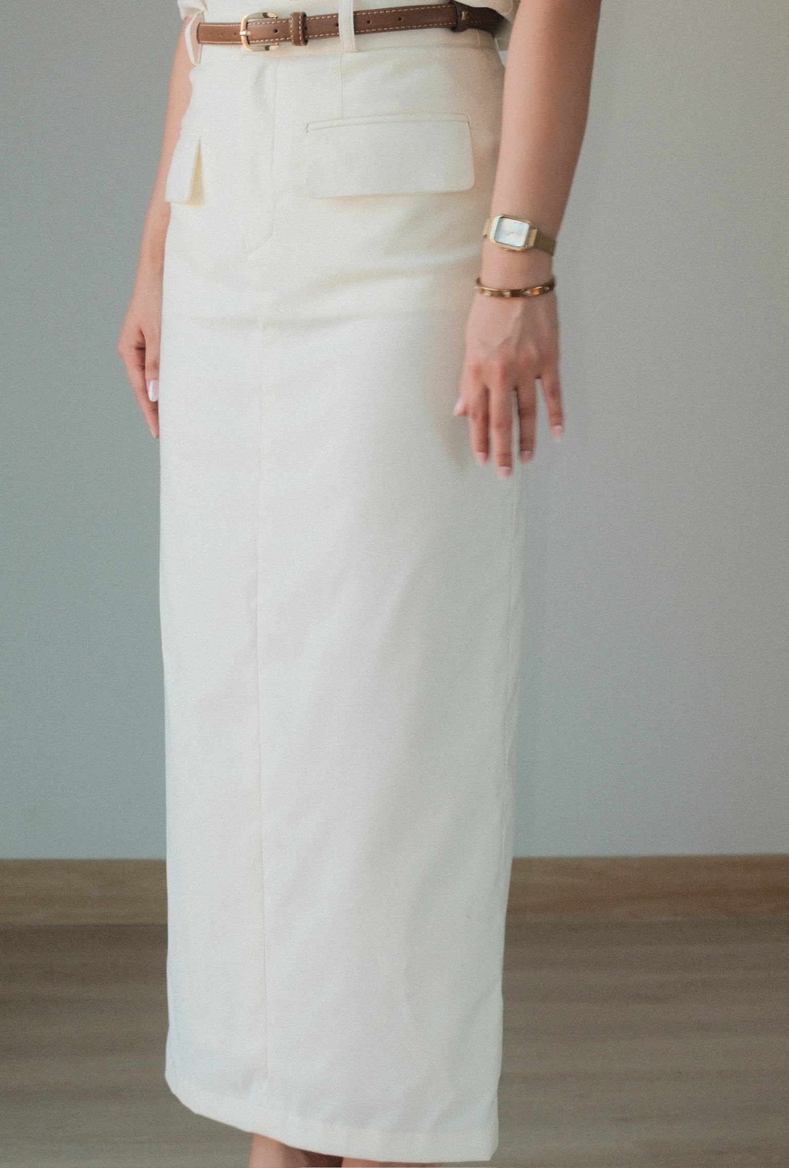 POCKETED MAXI SKIRT