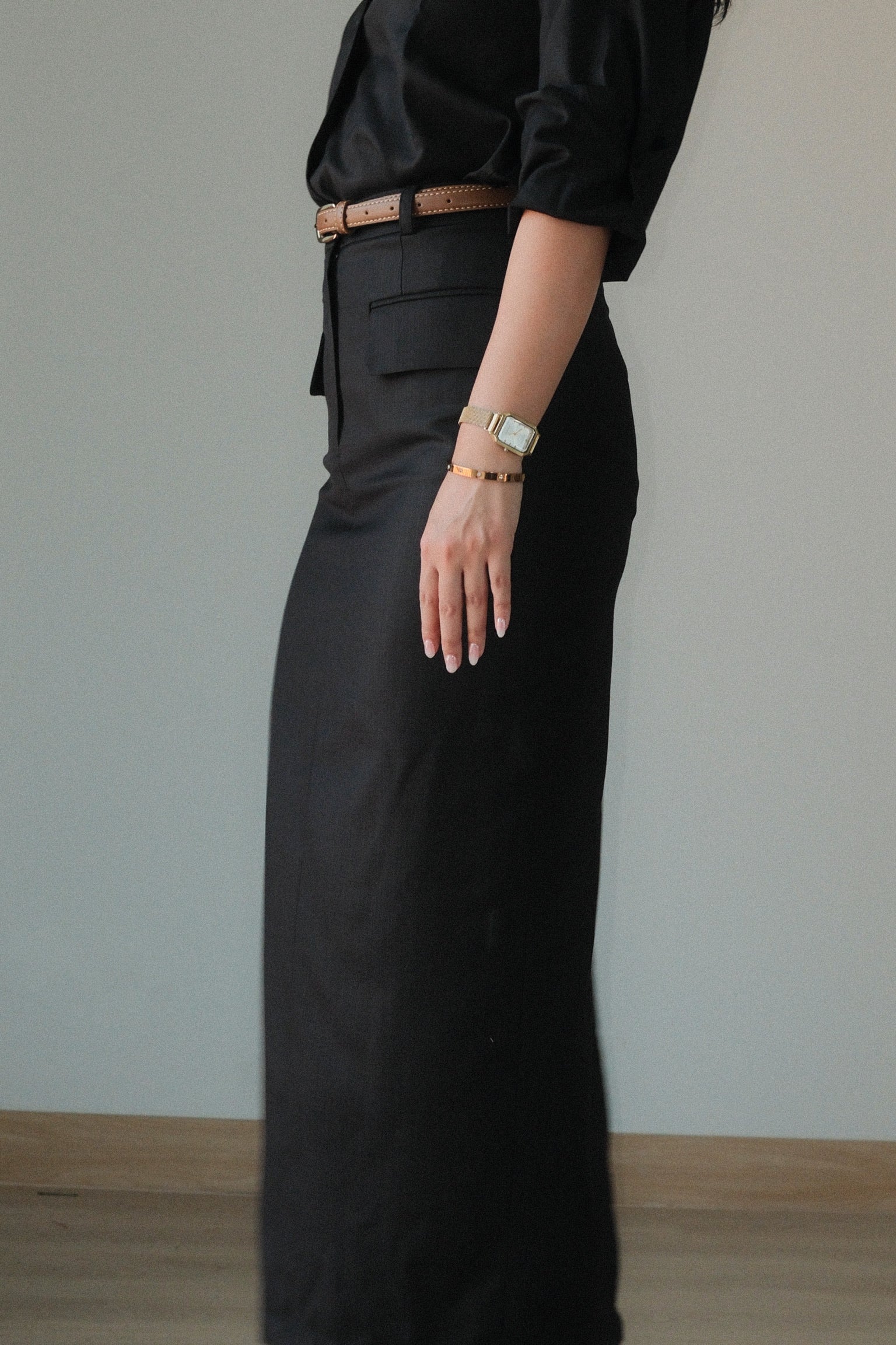 POCKETED MAXI SKIRT