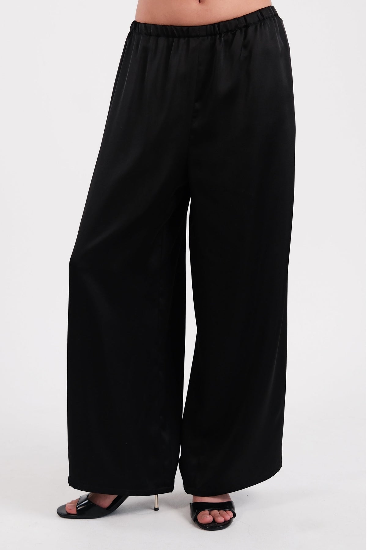Satin Lounge Pants Black