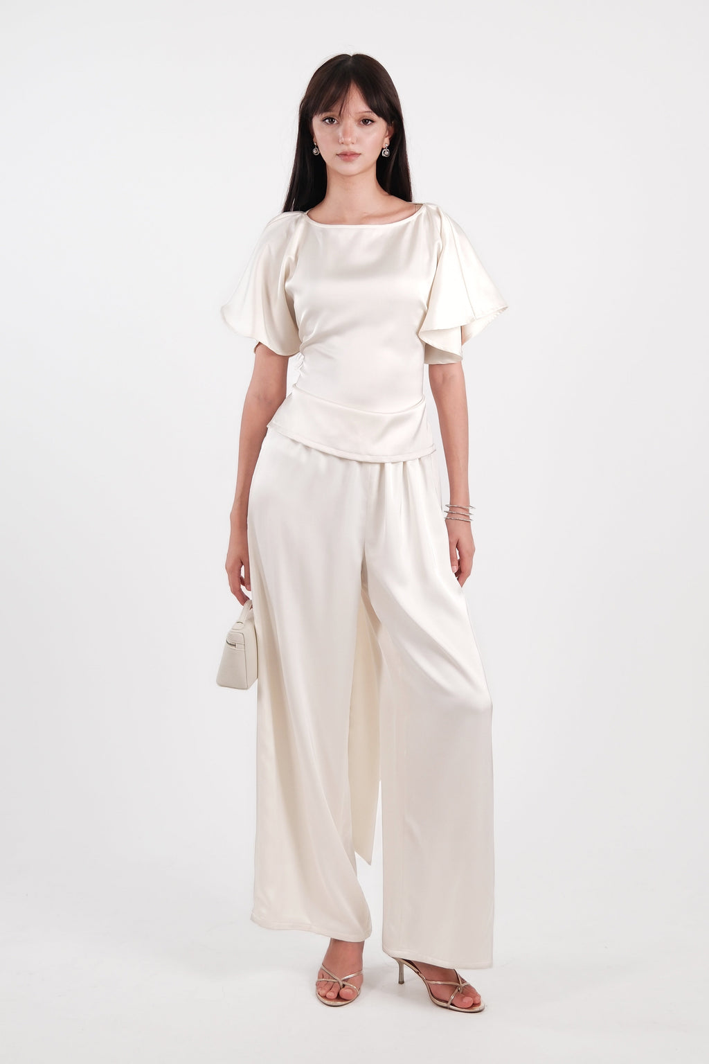Satin Lounge Pants Cream
