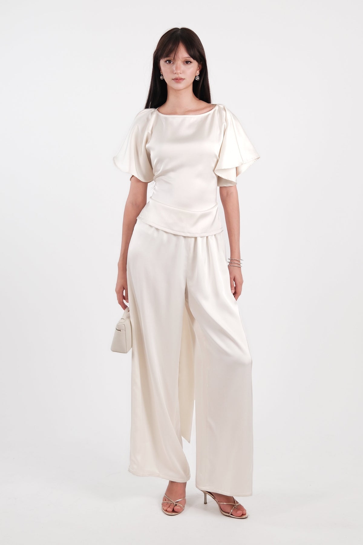 Satin Lounge Pants Cream