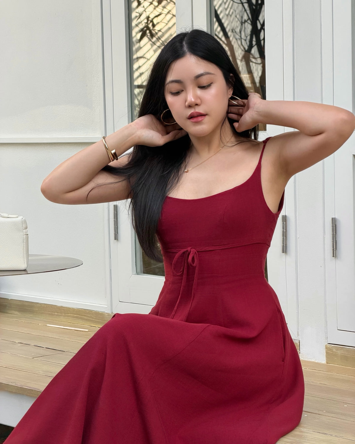 Amelie dress is now available in maroon ❤️#rvameliedress