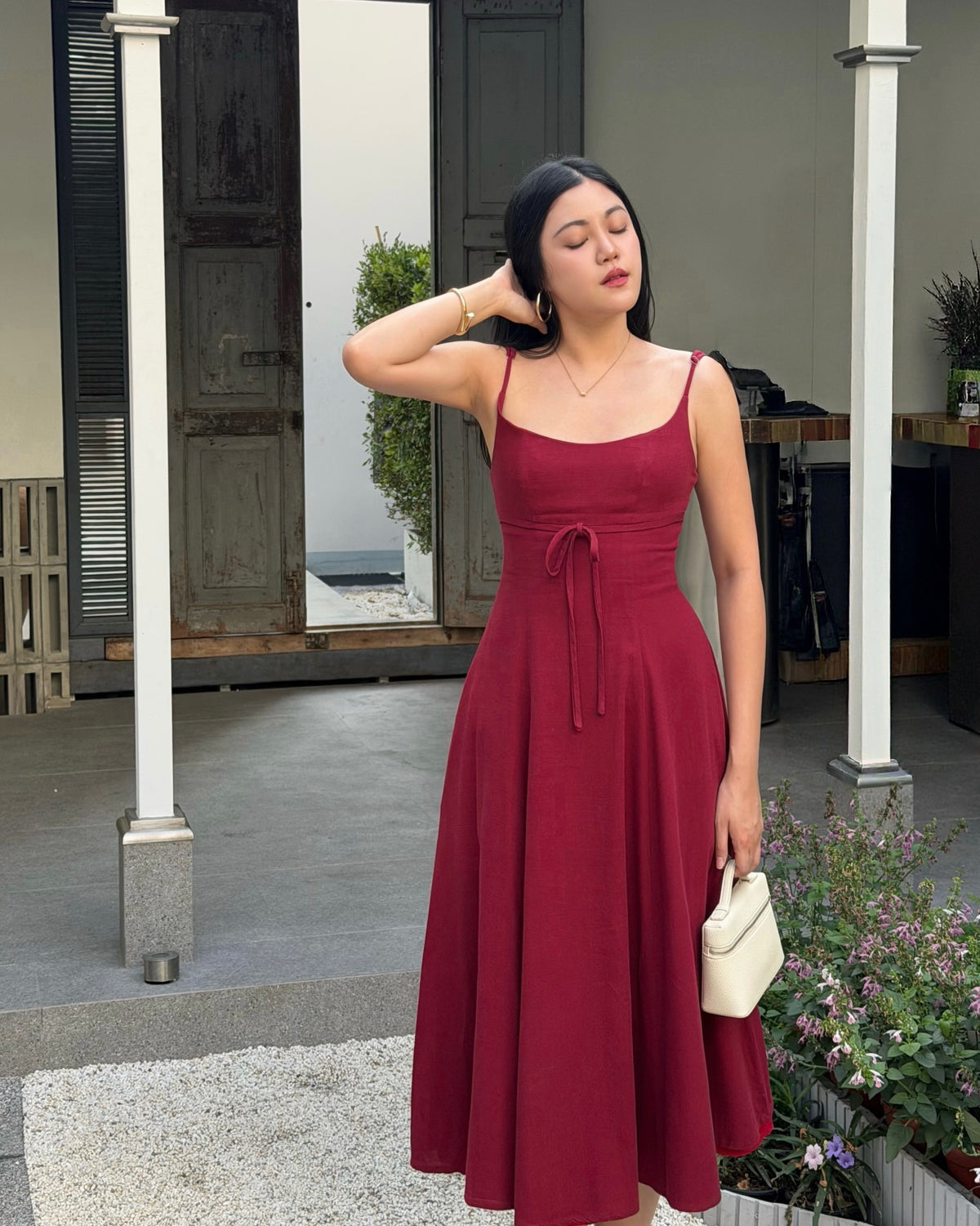 Amelie dress is now available in maroon ❤️#rvameliedress
