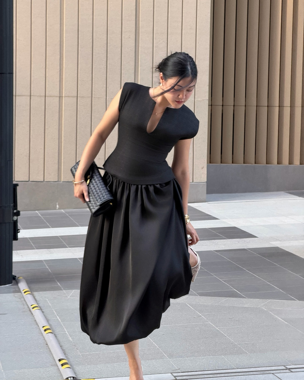 Blair top matching with Balloon skirt in black 🖤#rvessentialsblairtop #rvessentialsballoonskirt