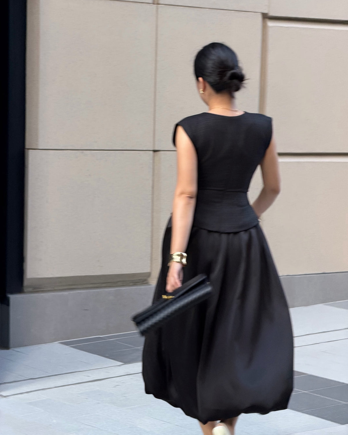 Blair top matching with Balloon skirt in black 🖤#rvessentialsblairtop #rvessentialsballoonskirt