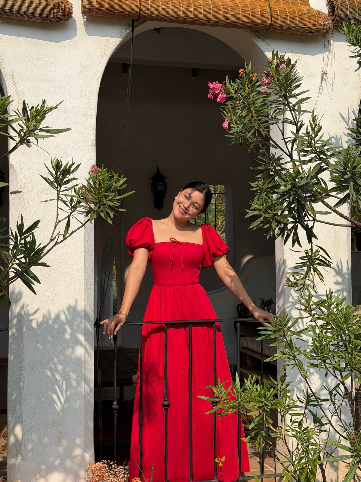 Sophie Maxi dress in red ❤️Pre-order opens today at 1 PM.Limited pieces per month.Set your alarm. ♡Line @ravii.bkk #r...
