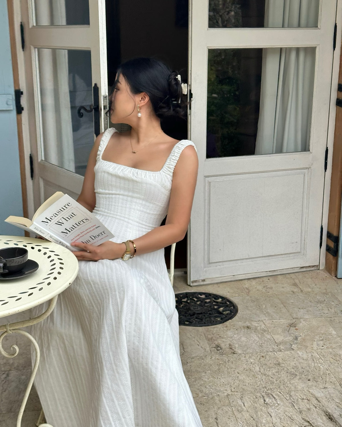 Solene maxi dress in white 🤍#rvsolenemaxidress
