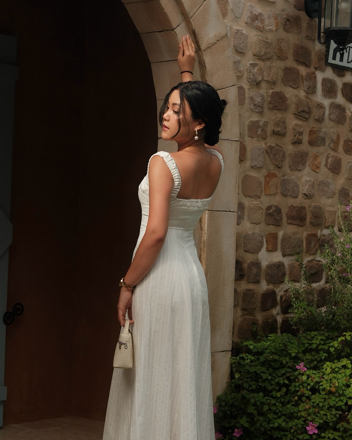 Solene maxi dress in white 🤍#rvsolenemaxidress