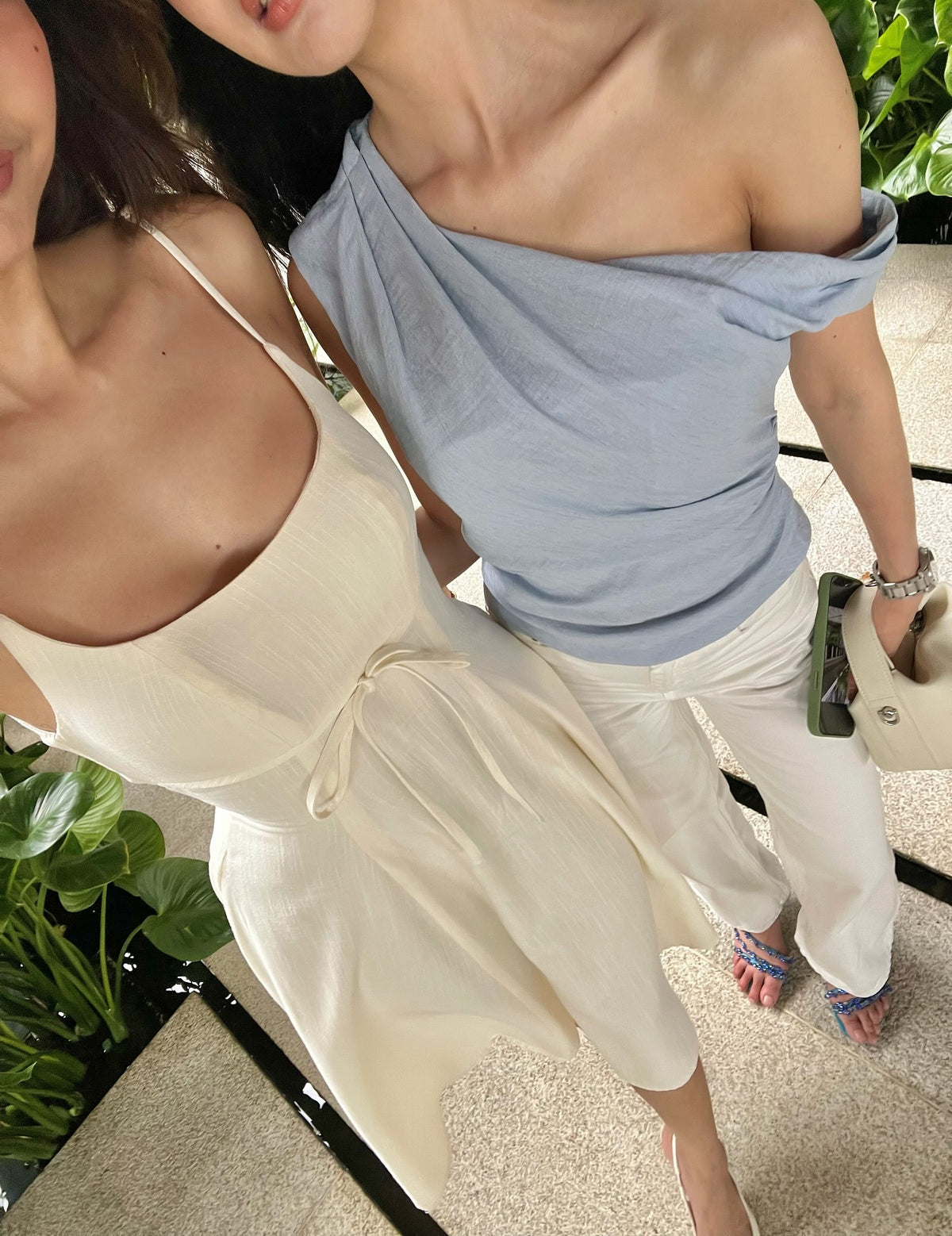 Pretty in pairings 🦋When RAVii meets @ravii.essentials #rvessentialasymmetrictop #rvameliedress