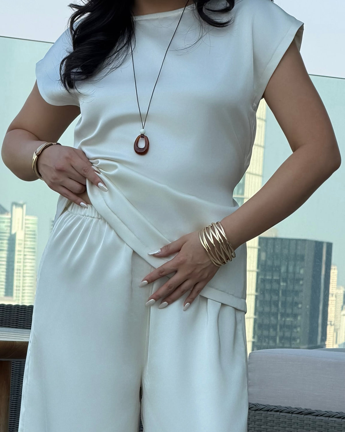 A simple round-neck set designed to move with your day.Soft, comfortable, waist-snatching when you want it to be.From...