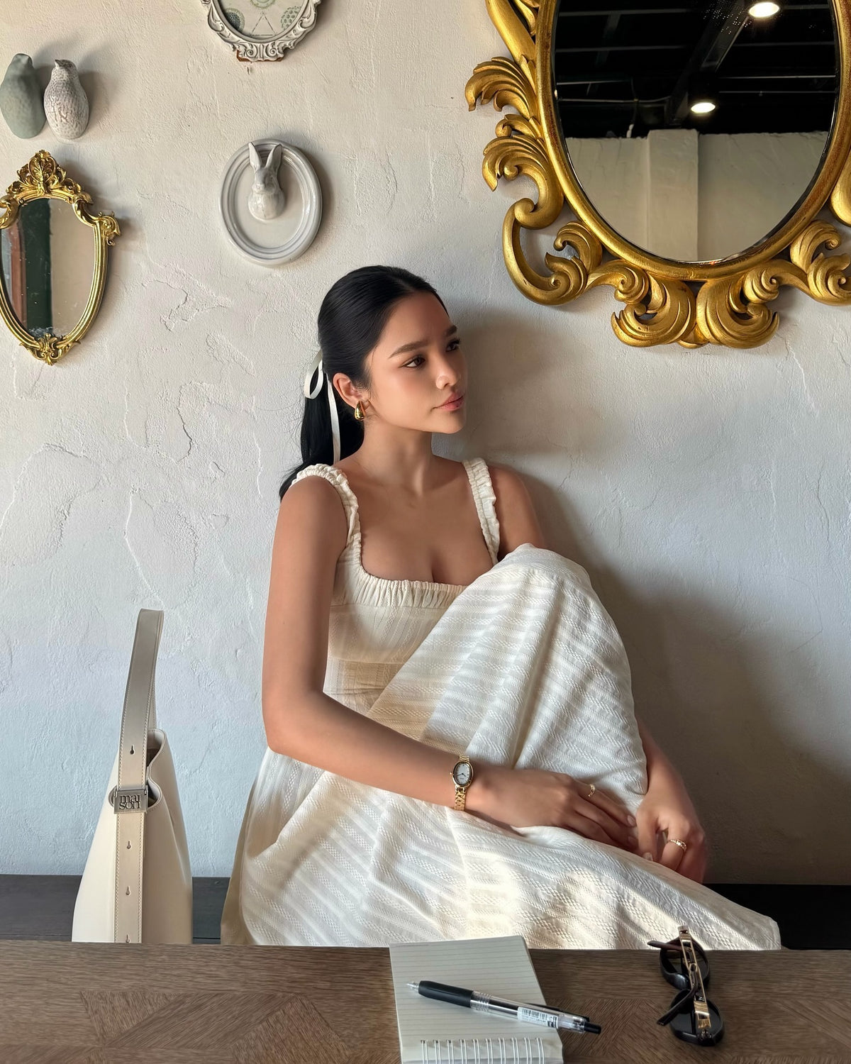Spotted k. @pingvibes in Solene maxi dress 🍦#rvsolenemaxidress